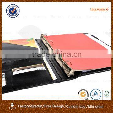 4 ring binder folder with notepad holder and card sleeve