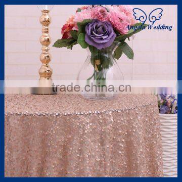 SQN005A New Hot sale fancy metallic wedding champagne sequin table cloth