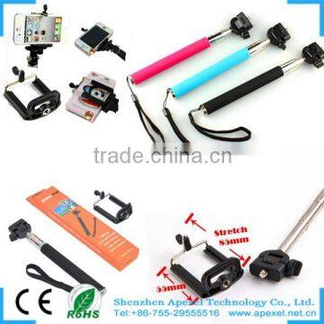2014 Promotion!! Monopod With Phone Holder for Mobile Phone Selfie Stick