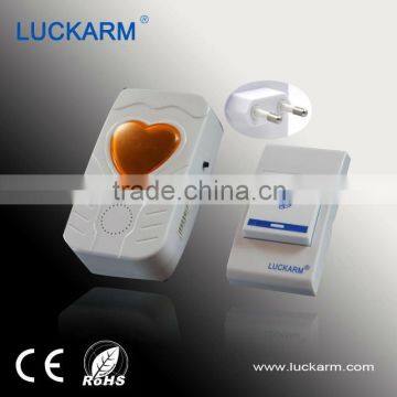 AC Power 220v Plug in Decorative Heart Luckarm Lowes Wireless Doorbell for Apartments photo-2