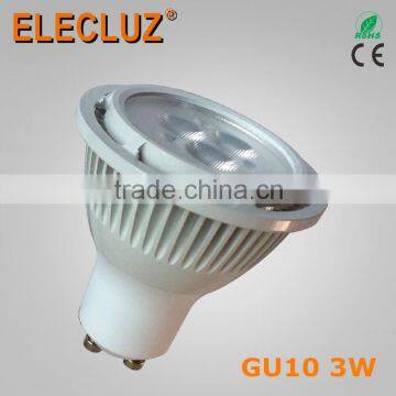 Hot sale CE Rohs GU10 led spotlight lamp 3W 270lm from China factory