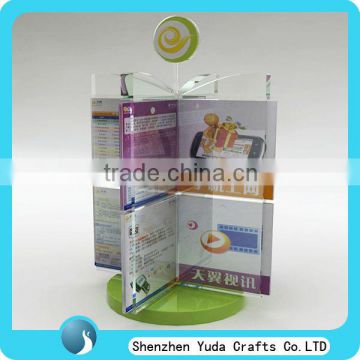 table top rotating display stand acrylic sign holder unique design cheap high quality for mobile shop