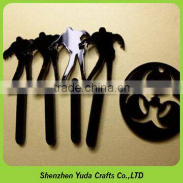 Distinctive black acrylic figure cake topper, laser cutting dancing cake toppers