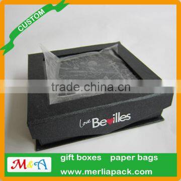 Fashion Jewelry Paper Boxes Earring Ring Pendant Clear Window Boxes Custom In China