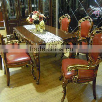 Royal design wooden dining table