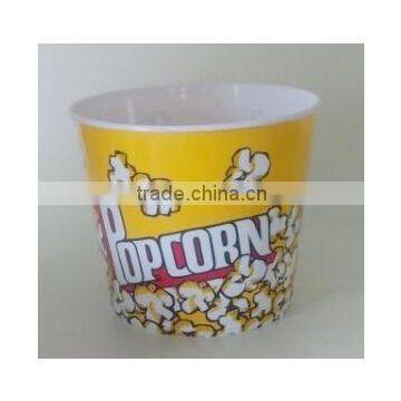 Retro Style Popcorn Bowl Large Plastic Container, Reusable Tub Movie Theater Bucket