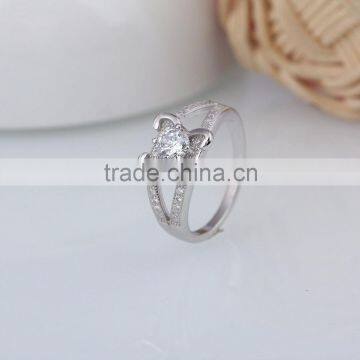 Pure Silver 12 Horoscope Taurus Ring With 4 Fingers Prong Setting photo-2