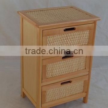 willow and wooden cabinet