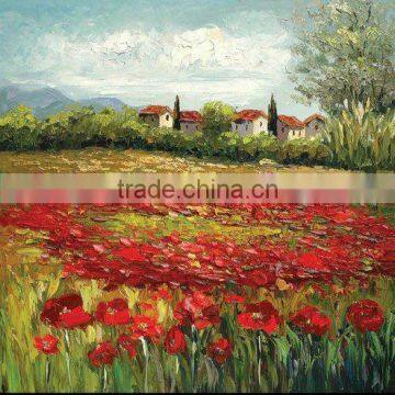 Landscape oil painting by knife