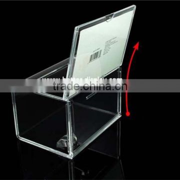 wholesale acrylic locked donation box