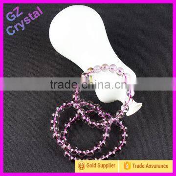 Genuine Natural Brazil Purple Amethyst Quartz Crystal Round Beads Stretch Bracelet