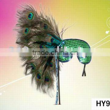 peacock tail feather mask