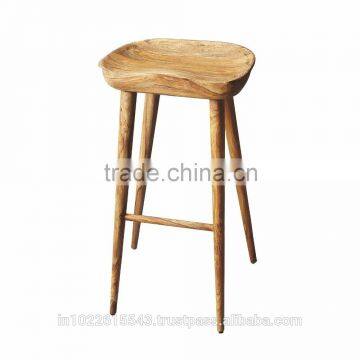 Craig Bassam Tractor Stool in livingroom Modern Wooden Bar stool