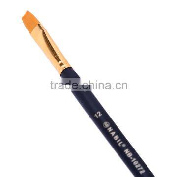 Top Quality Wooden Handle Gold Round And Flat Artist Nylon Brush Oil Acrylic Paint Brush For Professional Artist