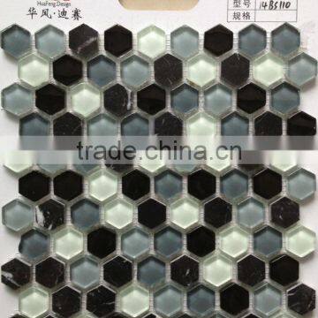 microcrystal glass mix stone mosaic tile 14BS110