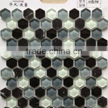 Microcrystal Glass Mix Stone Mosaic Tile 14BS110