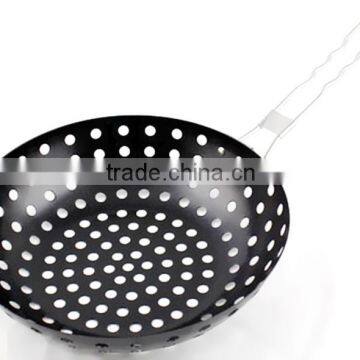 Stainless Steel Single Handles Non-Stick BBQ Grill Pan bbq pan BT-BBQ 101