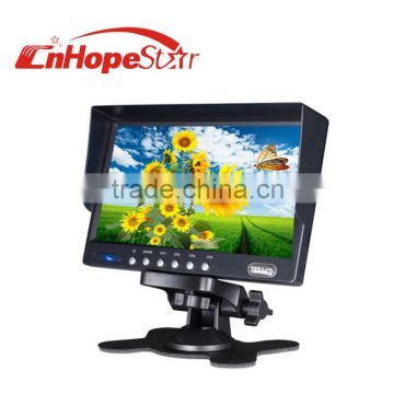 Desktop widescreen 16:9 av input 7inch dvr with built-in lcd car monitor