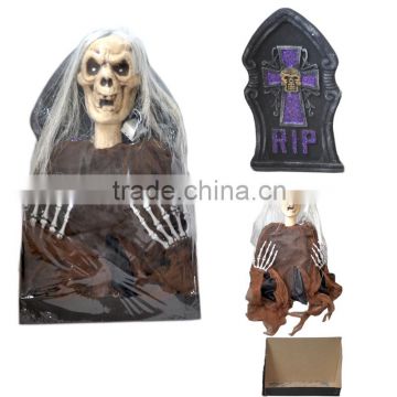 Halloween polyfoam cheap outdoor and indoor half body ghost tombstone