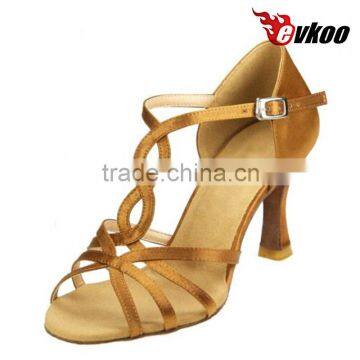 Tan color high heel 7.0cm dance shoes latin women salsa