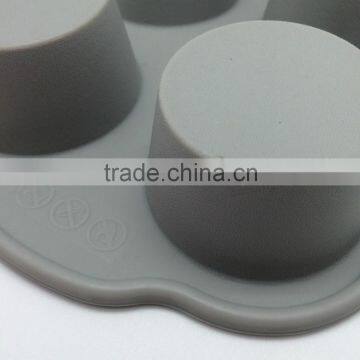 Beautiful Food Grade Silicone 6 Cup Cake Pan for Baking Muffin Cakes photo-3