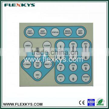 OEM flat buttons LEDs lighting instrument membrane keypad