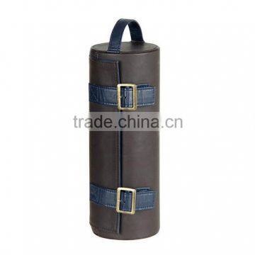 Chinese factories wholesale custom PU leather single bottled wine box, cylindrical gift box