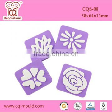 New flower design foam fondant cake decorating tools cake stamp for wholesale