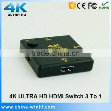 3 in 1 out 4K Ultra HD HDMI Switch Switcher Splitter Converter