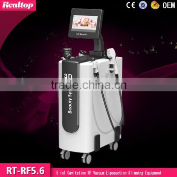 Realtop 40K Cavitation 5 in 1 Weight Loss Machine RF Vacuum Liposuction Burning Fat Beauty Salon Equipment