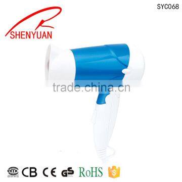 foldable handle DC motor hair dryers for travel and home made in china