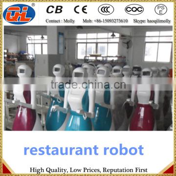 intelligent robot with ording meals | waiter in restaurant