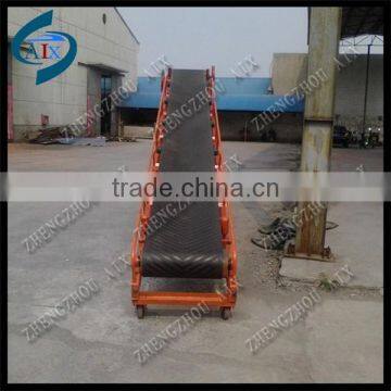 Fertilizer infeed belt conveyor with multiple size