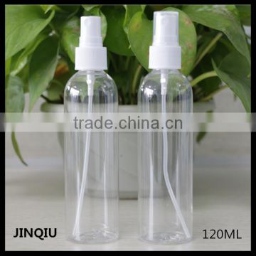 Refillable perfume spray bottle 120ML capacity,logo available cosmetic use sprayer pump bottle,pet sprayer bottle