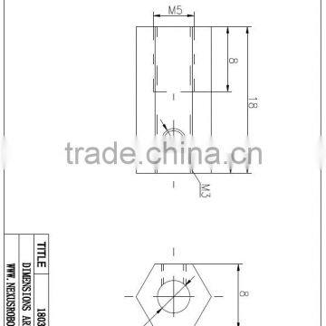 4MM Brass Hex Coupling Nut 18037 photo-5