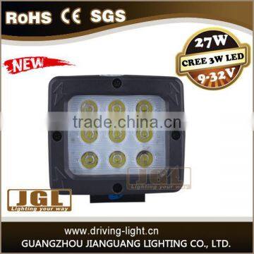 27w Square LED Work Light Cree Driving Light 24v Lamp for Motorcycle,4x4 Cars