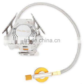 AOTU Split Type Flat Camping Stove Head With High Temperature Resistant Folding Bracket Lighter Butane Gas Stove photo-2