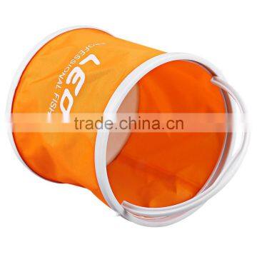 LEO Foldable Portable Canvas Fishing Pail Bucket Folding Outdoor Equipment Fishing Bucket Fishing Equipment 3 Colors photo-5