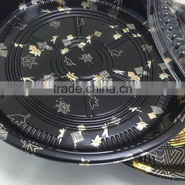 Disposable Sushi Tray Sushi Round Tray Plastic Take Away Food Tray photo-3