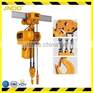 5 ton 220V chain electric hoist with high strength forged hook