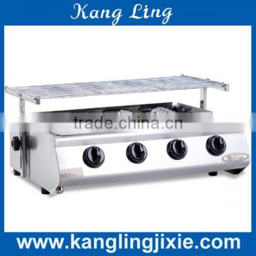 4 Small Head Gas Barbecue Grill Machine for commercial use