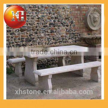 Garden custom cut marble square table top for park furniture