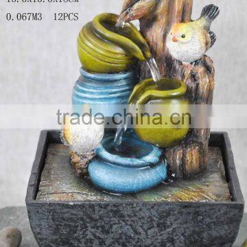 Indoor Resin Bird Mini Tabletop Water Fountain for Home Decoration photo-6