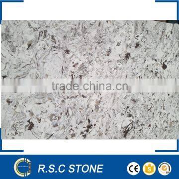 Good Price White Oyster Artificial Quartz Stone Slabs photo-2