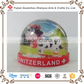 Snow Globe With The Magnet,Fridge Magnet For Tourist Souvenirs,OEM Fridge Magnet Plastic Photo Snow Globe