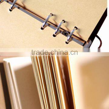 Classic Vintage 80 Page Kraft Paper Blank Spiral Loose Leaf Notebook PU Cover photo-5