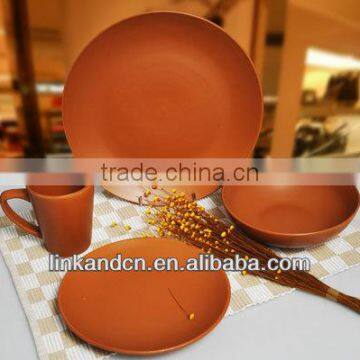 KC-00230/ceramic coffee mug plate set/vermilion table set