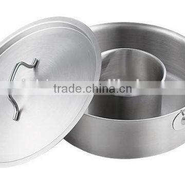 Two Handle Stainless Steel Child-Mother Relation Wok With Lid