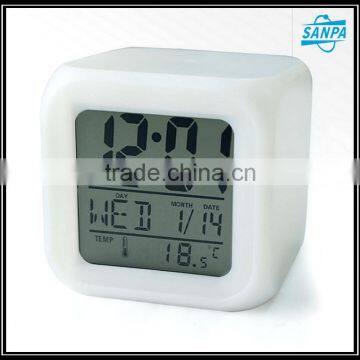 7 Color Fashion Plastic Luminous LED Digital Alarm Clock photo-2