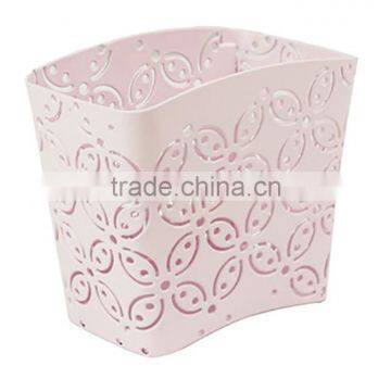 Pink Arc-shaped Metal Punched Pen Ruler Pencil Holder photo-2